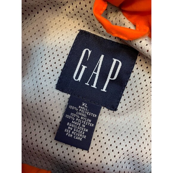 Gap Jacket Mens XL Anorak Nylon Hooded Pullover Lined Windbreaker Resistant Y2K - Picture 6 of 7